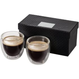 Boda 2 delige espressoset van glas