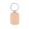Houten sleutelhanger rechthoek
