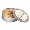 Plat rond blik koekjes