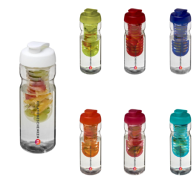 H2O Base® 650 ml sportfles en infuser met flipcapdeksel