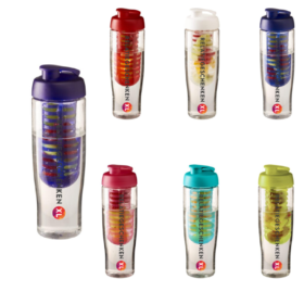 H2O Tempo® 700 ml sportfles en infuser met flipcapdeksel