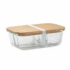 TUNDRA 3 - Glazen lunchbox bamboe deksel