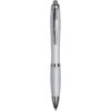 Curvy ballpoint pen with frosted barrel and grip