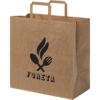 Papieren kraft tas 80-90 g/m² - platte handgrepen - vierkant