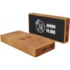 Houten powerbank van 10.000 mAh voor draadloos opladen