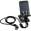 Opvouwbare telefoonstandaard met 3-in-1 oplaadkabel