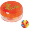 Kunststof rond potje met ca. 12 gr. jelly beans