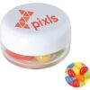 Kunststof rond potje met ca. 12 gr. jelly beans