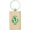 Rechthoekig houten sleutelhanger