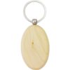 Ovalen houten sleutelhanger.
