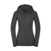 Ladies` Authentic Melange Zipped Hood Sweat