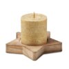Kaars met stervormige houten houder