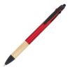 3-kleuren pen met bamboe grip