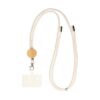 Katoenen telefoonlanyard met trekkoord Lucia