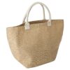 Jute shopper met katoenen handvaten
