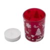 Glazen kaarsenhouder met kerstdecoratie Kirsten